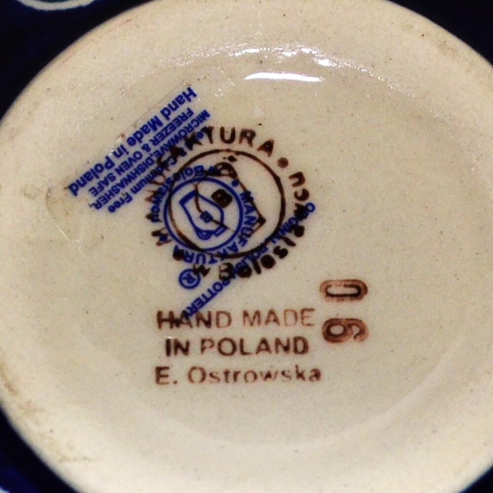 Bolesławiec Bowl Pine Tree Pattern Winter Cottagecore Dining Serveware Decor - Picture 6 of 6